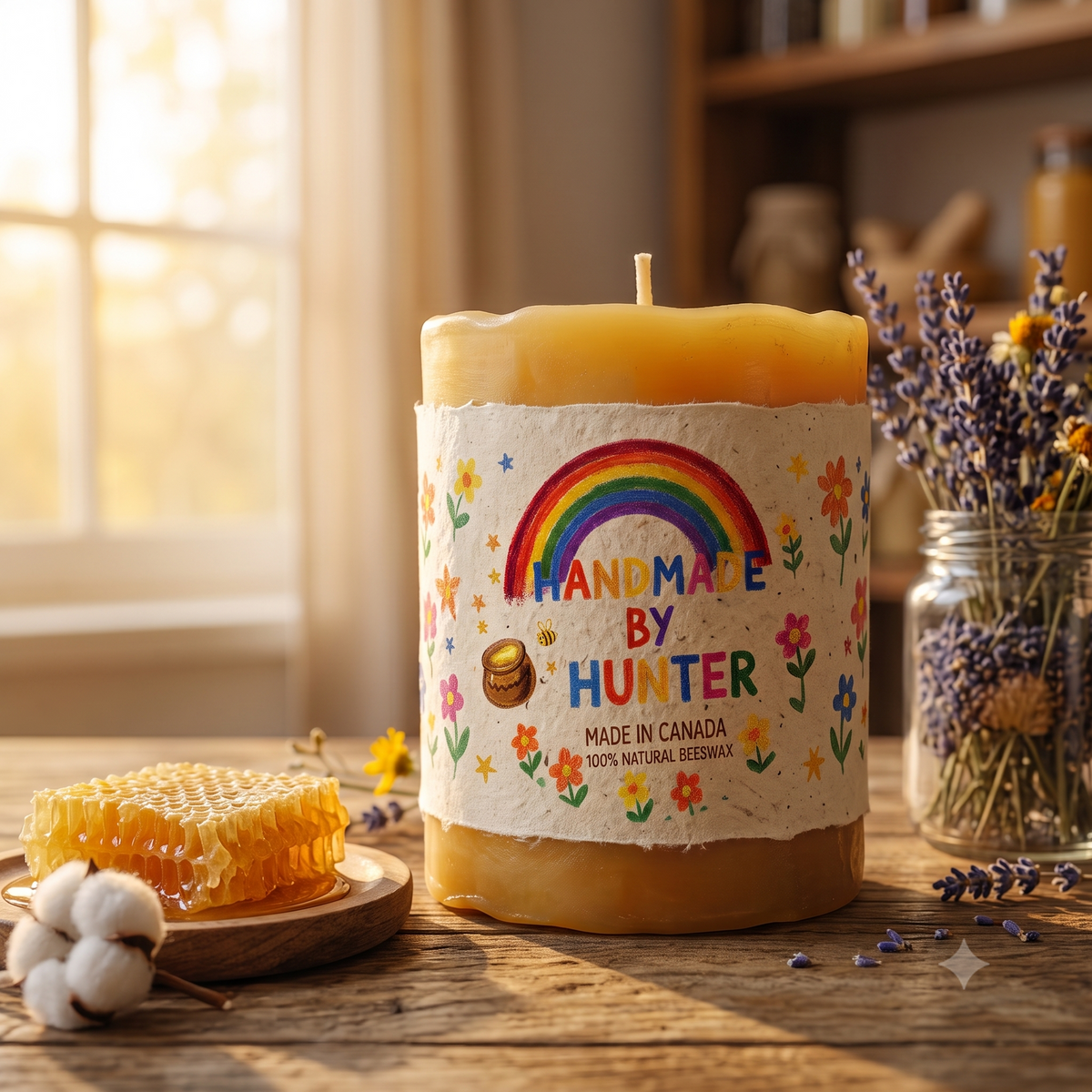 The Sunshine Beeswax Candle